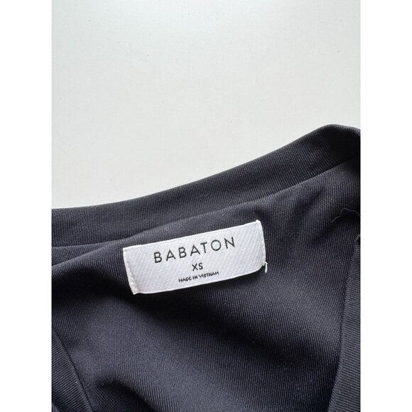 Aritzia BABATON Contour Black Jersey Henley Long Sleeve Bodysuit, Size XS - Picture 7 of 9